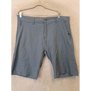 Burnside Hybrid Shorts Men's‎ 36 Blue Solid Back Zip Pocket Casual Activewear